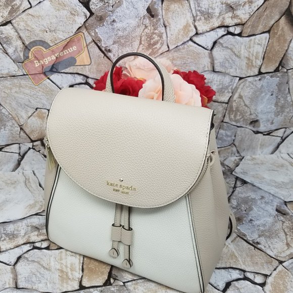 Leila Colorblock Warm Beige Backpack Kate Spade - Picture 4 of 15
